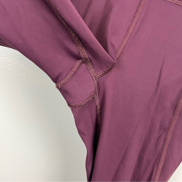 Athleta Lightning Stash Pocket Tight Leggings Size XS Burgundy Athletic Workout - Picture 8 of 11